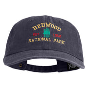 Redwoods National Park Embroidered Cotton Twill Cap - Navy OSFM