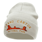 Grand Canyon Embroidered Long Knitted Beanie