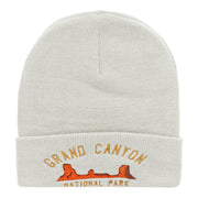 Grand Canyon Embroidered Long Knitted Beanie