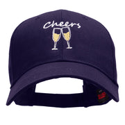 Sparkly Cheers Embroidered Solid Cotton Twill Low Profile Strap Cap