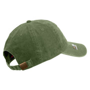Licensed 173rd Airborne Brigade Combat Team Embroidered Washed Solid Pigment Dyed Cotton Twill Brass Buckle Cap - Olive OSFM