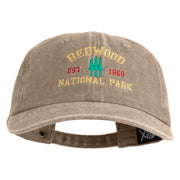 Redwoods National Park Embroidered Cotton Twill Cap - Khaki OSFM