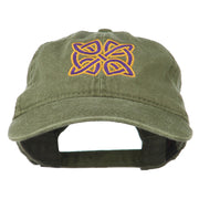 Celtic Circle Knot Embroidered Cotton Twill Cap