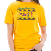 Kwanzaa Celebration Graphic Design Ring Spun Combed Cotton Short Sleeve Deluxe Jersey T-Shirt