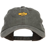 Mini Shaking Hands Embroidered Unstructured Cap