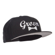 Groom Bow Tie Embroidered Cotton Snapback