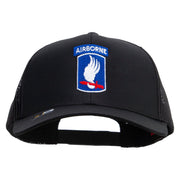 Licensed 173rd Airborne Brigade Combat Team Embroidered Solid Cotton Twill Mesh Prostyle Cap - Black OSFM