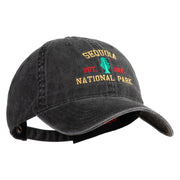 Sequoia National Park Embroidered Solid Cotton Twill Buckle Cap - Black OSFM