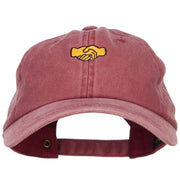 Mini Shaking Hands Embroidered Unstructured Cap