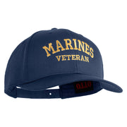 Marines Veteran Embroidered Solid Cotton Twill Pro Style Cap - Navy OSFM