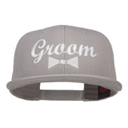 Groom Bow Tie Embroidered Cotton Snapback