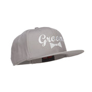 Groom Bow Tie Embroidered Cotton Snapback