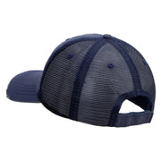 Licensed 101st Airborne Veteran Embroidered Low Profile Special Cotton Mesh Cap - Navy OSFM