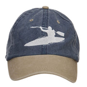 Kayak Embroidered Washed Two Tone Cap