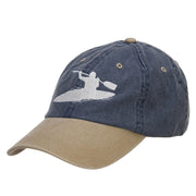 Kayak Embroidered Washed Two Tone Cap