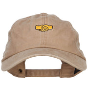 Mini Shaking Hands Embroidered Unstructured Cap