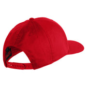 Marines Veteran Embroidered Solid Cotton Twill Pro Style Cap - Red OSFM