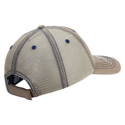 Licensed 101st Airborne Veteran Embroidered Low Profile Special Cotton Mesh Cap - Khaki OSFM