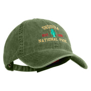 Sequoia National Park Embroidered Solid Cotton Twill Buckle Cap - Olive OSFM