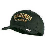 Marines Veteran Embroidered Solid Cotton Twill Pro Style Cap - Dk-Green OSFM
