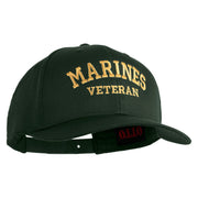 Marines Veteran Embroidered Solid Cotton Twill Pro Style Cap - Dk-Green OSFM