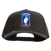 Licensed 173rd Airborne Brigade Combat Team Embroidered Solid Cotton Twill Mesh Prostyle Cap - Charcoal OSFM