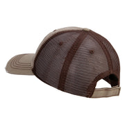 Licensed 101st Airborne Veteran Embroidered Low Profile Special Cotton Mesh Cap - Khaki-Brown OSFM