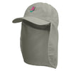 Blooming Lilac Embroidered Flap Hats - Grey OSFM