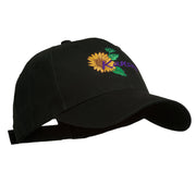 USA State Kansas Sunflower Embroidered Low Profile Cap