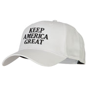 Keep America Great Three Line Letters Embroidered Solid Cotton Pro Style Cap