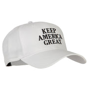 Keep America Great Three Line Letters Embroidered Solid Cotton Pro Style Cap