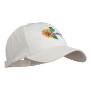 USA State Kansas Sunflower Embroidered Low Profile Cap