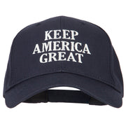 Keep America Great Three Line Letters Embroidered Solid Cotton Pro Style Cap