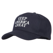 Keep America Great Three Line Letters Embroidered Solid Cotton Pro Style Cap