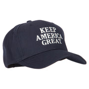 Keep America Great Three Line Letters Embroidered Solid Cotton Pro Style Cap