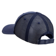 Licensed US Army Veteran Flag Embroidered Low Profile Special Cotton Mesh Cap - Navy OSFM