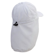 Blooming Lilac Embroidered Flap Hats - White OSFM