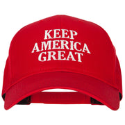 Keep America Great Three Line Letters Embroidered Solid Cotton Pro Style Cap