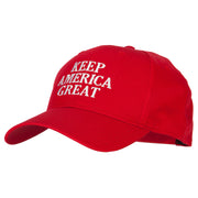 Keep America Great Three Line Letters Embroidered Solid Cotton Pro Style Cap