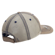 Licensed US Army Veteran Flag Embroidered Low Profile Special Cotton Mesh Cap - Khaki OSFM