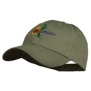 USA State Kansas Sunflower Embroidered Low Profile Cap