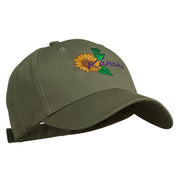 USA State Kansas Sunflower Embroidered Low Profile Cap