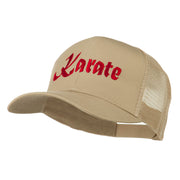 Karate Embroidered Mesh Trucker Cap