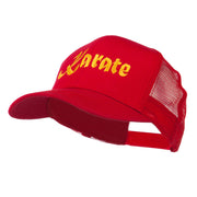 Karate Embroidered Mesh Trucker Cap