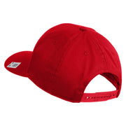 US Marine Corps Emblem Embroidered Solid Cotton Twill Pro Style Cap - Red OSFM