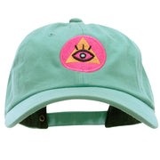 Pyramid Eye Embroidered Unstructured Cotton Twill Washed Cap