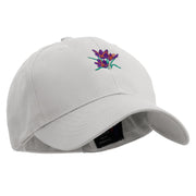 Realistic Saffron Embroidered Low Profile Structured Cap - White OSFM