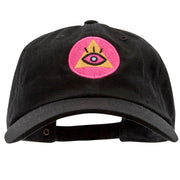 Pyramid Eye Embroidered Unstructured Cotton Twill Washed Cap