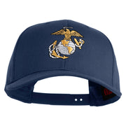 US Marine Corps Emblem Embroidered Solid Cotton Twill Pro Style Cap - Navy OSFM