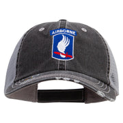 Licensed 173rd Airborne Brigade Combat Team Embroidered Low Profile Special Cotton Mesh Cap - Black OSFM